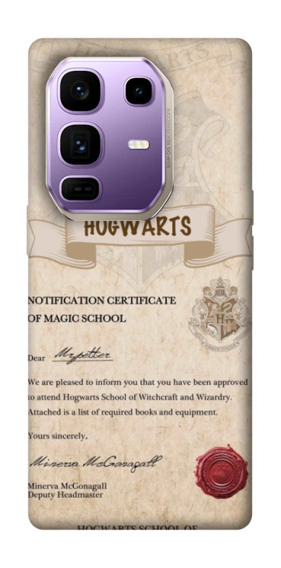 Чехол на Infinix Note 50 Pro+ The Hogwarts acceptance letter фото 1 из 1