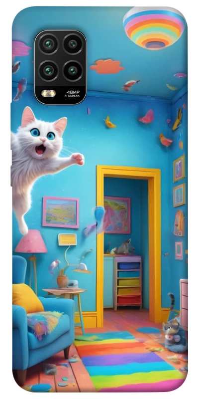 Чохол на Xiaomi Mi 10 Lite crazy cat фото 1 з 1