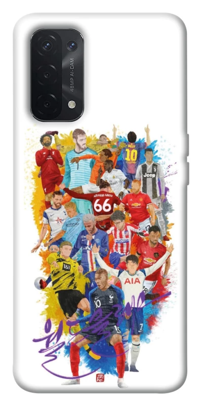 Чехол на Oppo A54 5G / A74 5G Football Abstract v2 фото 1 из 1