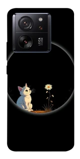 Чехол на Xiaomi 13T Cat and flower фото 1 из 1