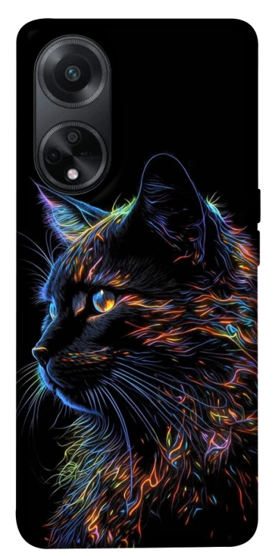 Чохол на Oppo A58 4G Чорний кіт фото 1 з 1