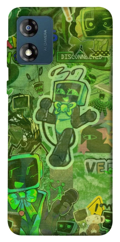 Чехол на Motorola Moto E13 Dandysworld tv green theme фото 1 из 1