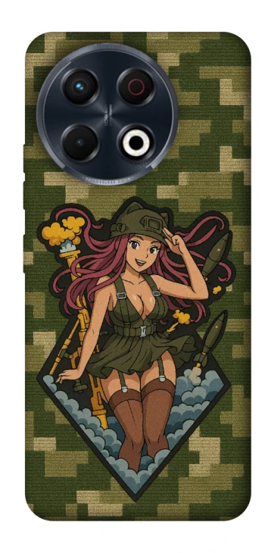 Чохол на TECNO Spark 30 Pro (KL7) Military Waifu фото 1 з 1