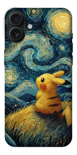 Чехол на Apple iPhone 16 Plus Pikachu and Van Gogh фото 1 из 1