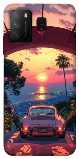 Чехол на Xiaomi Poco M3 Porsche at sunset фото 1 из 1