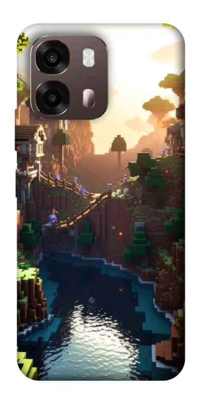 Чехол на Oppo A6 Minecraft sunset фото 1 из 2