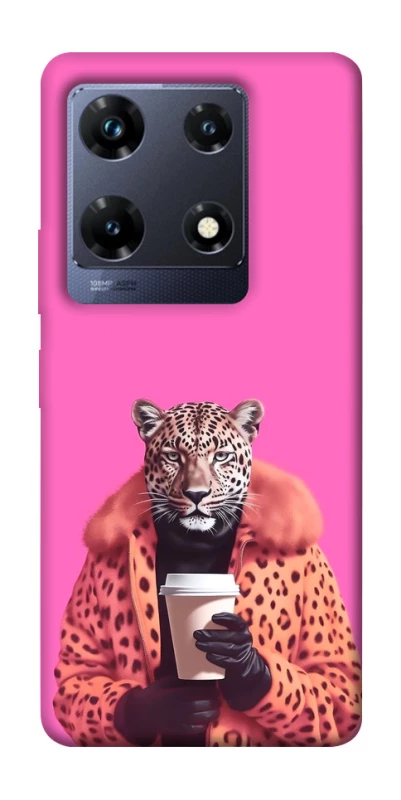 Чехол на Infinix Note 30 Pro Леопард с кофе фото 1 из 1