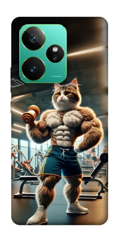 Чехол на Realme GT 7 Качок кот фото 1 из 1