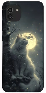 Чохол на Samsung Galaxy A03 Кіт під місяцем фото 1 з 1