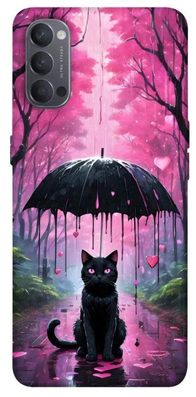 Чохол на Oppo Reno 4 Black cat фото 1 з 1