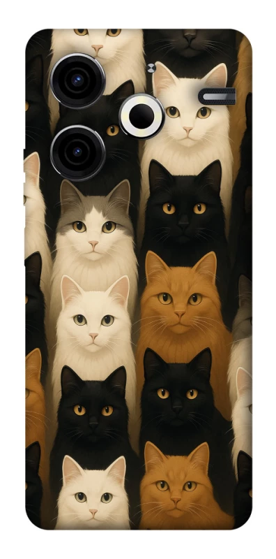 Чохол на TECNO Pova 6 Neo (LI6) Colorful Cat Collage фото 1 з 1
