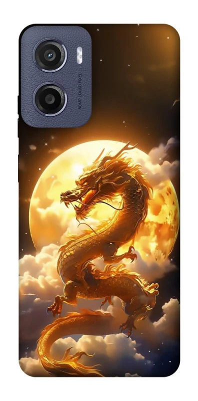 Чехол на Motorola Moto E15 Golden Dragon фото 1 из 1