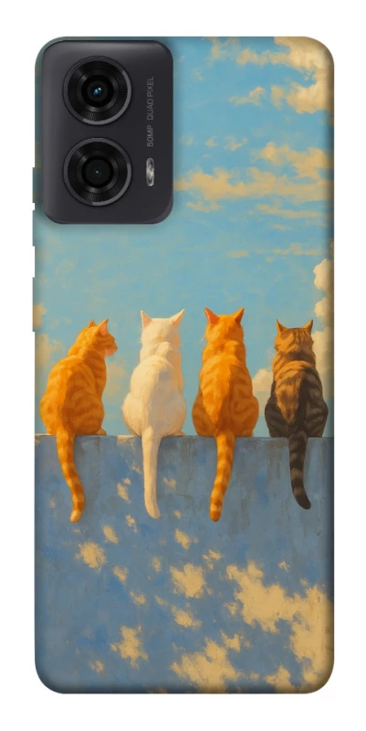 Чехол на Motorola Moto G24 cats on wall фото 1 из 1