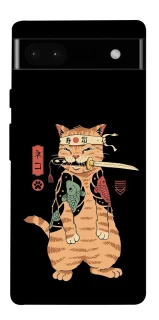Чохол на Google Pixel 6a Кіт-самурай фото 1 з 1