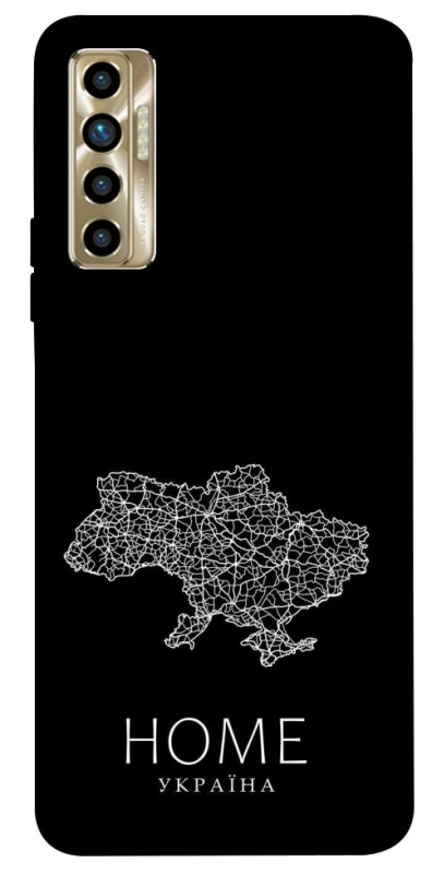 Чехол на TECNO Camon 17P Ukraine black map фото 1 из 1