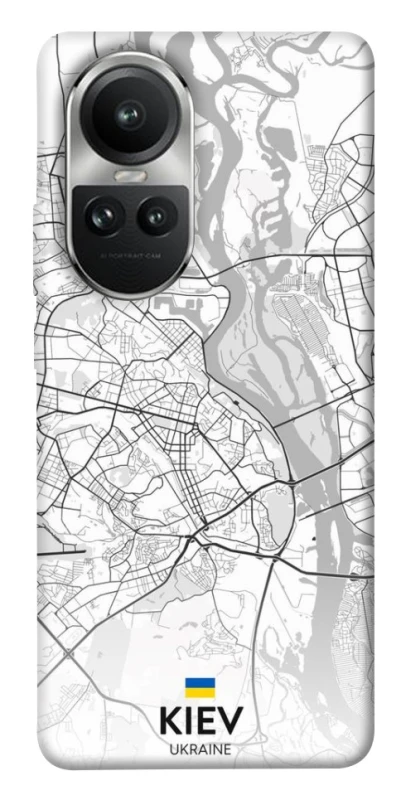 Чохол на Oppo Reno 10 Kiev white map фото 1 з 1