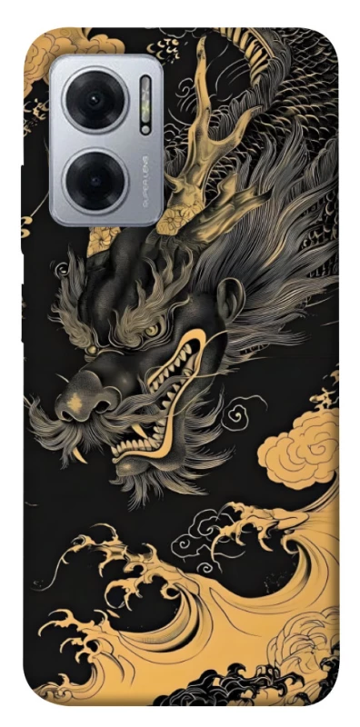 Чохол на Xiaomi Redmi Note 11E gold dragon фото 1 з 1