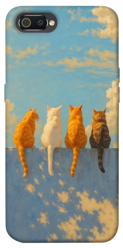 Чохол на Realme C2 cats on wall фото 1 з 1