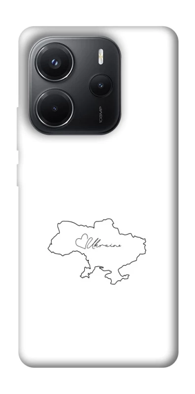 Чохол на Xiaomi Redmi Note 14 4G (Int. version) Ukraine map фото 1 з 1