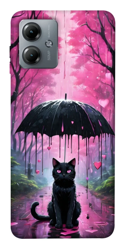 Чохол на Motorola Moto G14 Black cat фото 1 з 1