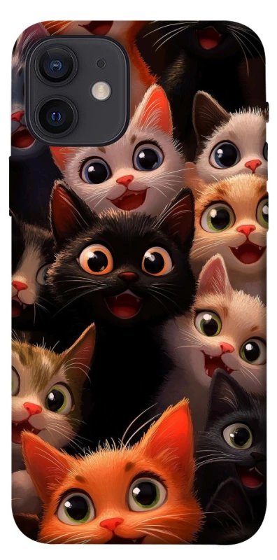 Чохол на Apple iPhone 12 (6.1") happy cats фото 1 з 1