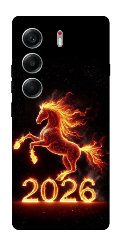 Чохол на Tecno Camon 40 Red Fire Horse ver.1 фото 1 з 1
