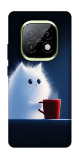 Чехол на Realme Narzo 70 Turbo Чехол кот с кофе фото 1 из 1