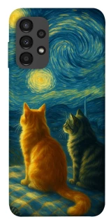 Чехол на Samsung Galaxy A13 4G Cats under the stars фото 1 из 1