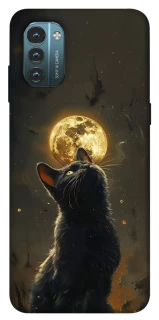 Чехол на Nokia G21 Кот под луной v2 фото 1 из 1