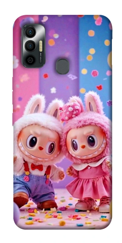 Чехол на TECNO Spark 7 Labubu twins ver.3 фото 1 из 1