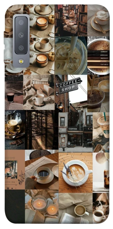 Чохол на Samsung A750 Galaxy A7 (2018) Coffee collage ver.3 фото 1 з 1
