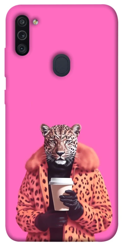 Чохол на Samsung Galaxy M11 Леопард з кавою фото 1 з 1