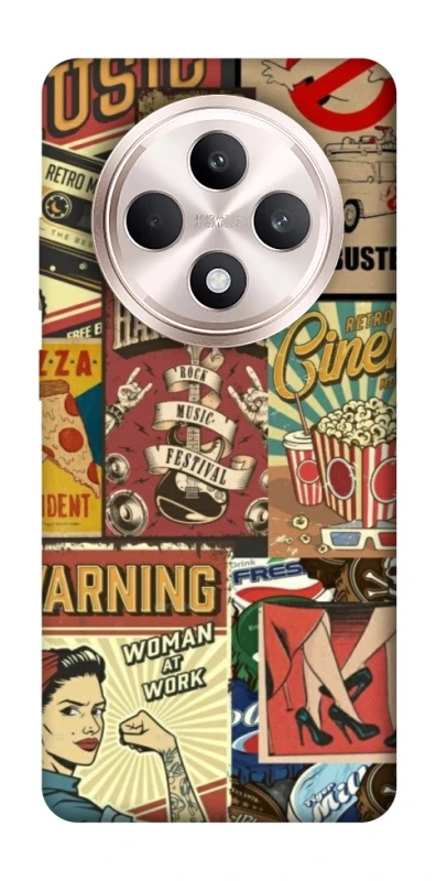 Чохол на Oppo Reno 12 F 4G/5G Retro collage ver.2 фото 1 з 1