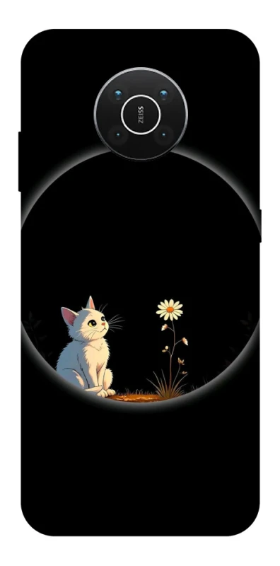 Чохол на Nokia X10 / X20 Cat and flower фото 1 з 1