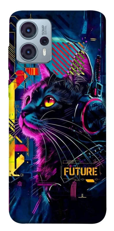 Чехол на Motorola Moto G23 Cyber Cat v2 фото 1 из 1