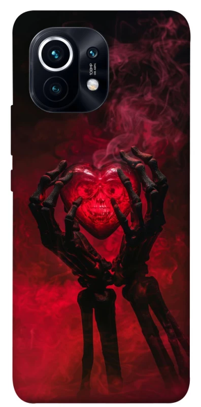 Чохол на Xiaomi Mi 11 Heart in the hands of a skeleton фото 1 з 1