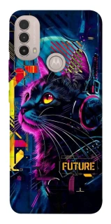 Чохол на Motorola Moto E40 Cyber Cat v2 фото 1 з 1