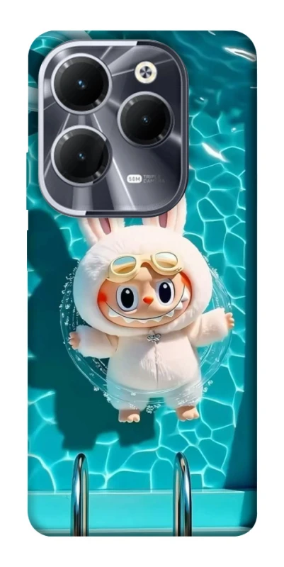 Чохол на Infinix Hot 40 Labubu in the pool ver.2 фото 1 з 1
