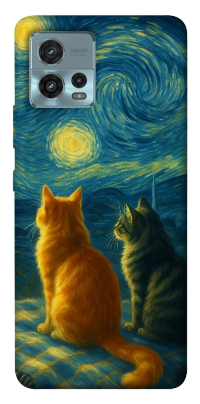 Чохол на Motorola Moto G72 Cats under the stars фото 1 з 1