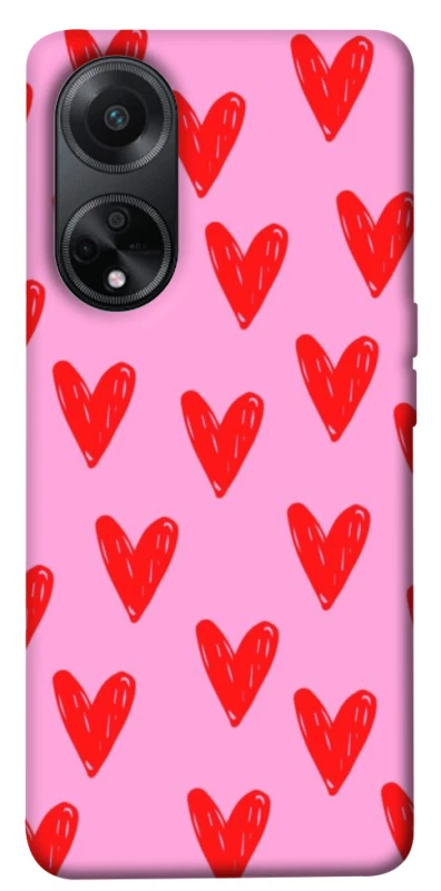 Чохол на Oppo A58 4G Red hearts 2 фото 1 з 1