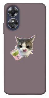 Чохол на Oppo A17 cat matcha фото 1 з 1