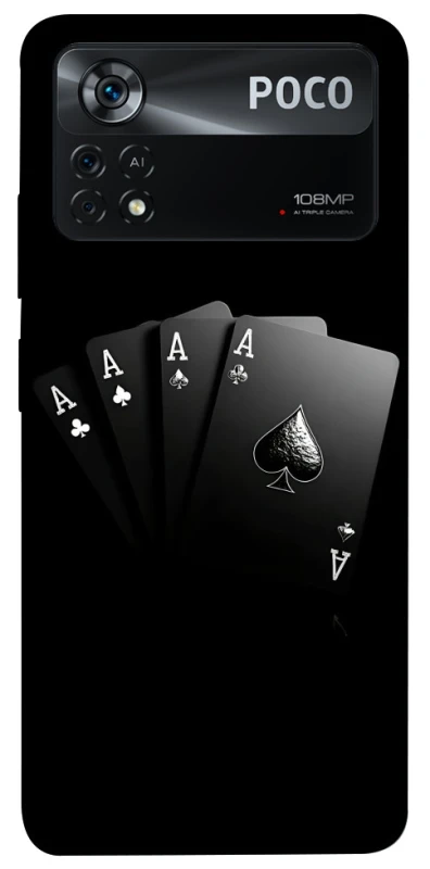 Чохол на Xiaomi Poco X4 Pro 5G Black Cards фото 1 з 1
