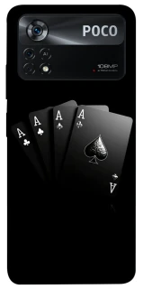Чохол на Xiaomi Poco X4 Pro 5G Black Cards фото 1 з 1