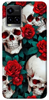 Чохол на Vivo Y21 / Y33s skull and rose фото 1 з 1