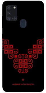 Чехол на Samsung Galaxy A21s Черно-красная вышиванка фото 1 из 1