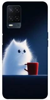 Чехол на Oppo A54 4G Чехол кот с кофе фото 1 из 1