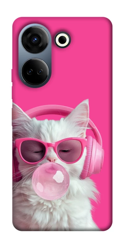 Чехол на TECNO Camon 20 Pro (CK7n) Pink kitty фото 1 из 1