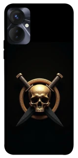 Чехол на TECNO Spark 9 Pro Golden Skull фото 1 из 1