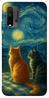 Чохол на Xiaomi Redmi 9T Cats under the stars фото 1 з 1