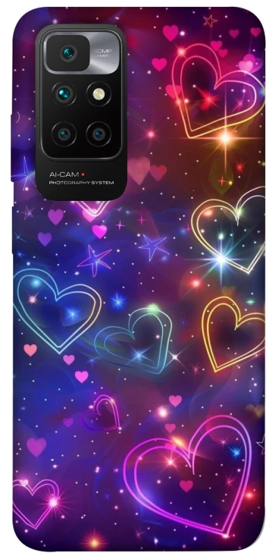 Чохол на Xiaomi Redmi 10 Drawn hearts фото 1 з 1